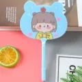 Cute cartoon girl blue fan-shaped ballpoint pen for students - 0.5mm Bullet Tip / Blue