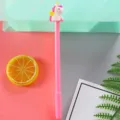 Cute pink gel pen featuring a soft rubber unicorn topper perfect for student gifts and prizes - Unicorn / 0.5mm / Pink