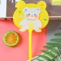 Stylo bille mignon en forme d'éventail ours jaune pour cadeaux enfants et étudiants - Petit Ours Jaune / Pointe ogive 0,5 mm