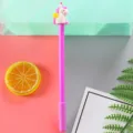 Cute purple unicorn gel pen with cartoon soft rubber head for student stationery gifts - Unicorn / 0.5mm / Purple