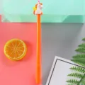 Creative orange unicorn gel pen with a cute cartoon soft rubber topper for school gifts - Unicorn / 0.5mm / Orange