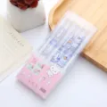 6pcs fast-drying glue pen set for DIY crafts featuring cute cartoon bear and rabbit patterns - 6 Pieces/Pack (Bear)
