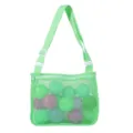 Sac de rangement de jouets de plage en filet vert avec sangle réglable et balles colorées. - 24*20cm / Vert Herbe
