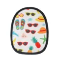 Gant de plage anti-sable pour enfants, motif d'été coloré avec bordure noire pour un nettoyage facile. - 14,5x18 cm / Lunettes de soleil