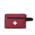 Détail de sac de premiers secours médical rouge portable avec fermeture éclair solide. - Style A