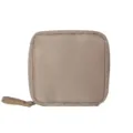 Mini cosmetic bag portable square storage pouch small makeup organizer for women lipstick case - 10*10*5.5cm / Khaki