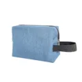 Borsa da toeletta da viaggio portatile con manico nero e cerniera, borsa cosmetica blu. - Ispessito, 19*12,5*7,5 cm / Azzurro