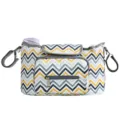 Stroller organizer bag with chevron pattern large capacity diaper bag for baby bottles - Yellow Stripes