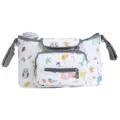 Baby stroller organizer bag with cute owl and leaf pattern, multi-pocket maternity bag. - Birdsong and Fragrant Flowers