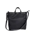 Schwarze Nylontasche mit Griffen und Schultergurt, grosse Kapazitaet Reisetasche. - 31*30*11cm / Schwarz