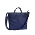 Dunkelblaue Nylon Reisetasche, große Umhängetasche mit Griffen und langem Trageriemen. - 31*30*11cm / Blau