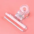 Clear acrylic binder clip, aesthetic stationery clip for student office use and paper organization - 63mm / Pure Transparent
