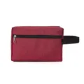 Roter Herren Kulturbeutel Reise Aufbewahrungstasche Make-up Organizer mit Seitengriff - 22*16*7 cm / Burgunderrot