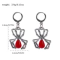 Gotische Spinnen Ohrringe Punk Stil Legierung Metall roter Tropfen Ohrhänger Schmuck - Spinne Stil