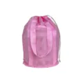 Roze netwerk douchetas draagbare toilettas reizen cosmetische opbergtas effen kleur - 33*20cm / Roze