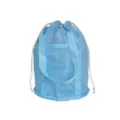 Bolsa de almacenamiento con cordon de malla azul claro neceser organizador cosmetico - 22*34CM / Bolso de playa azul liso