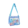Kids beach mesh bag for toy and shell storage, blue shoulder bag with zipper and adjustable strap. - 21*25*10cm / Big Whale