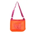 Kids Orange Mesh Beach Shoulder Bag Cute Butterfly Pattern Travel Toy Storage Bag - Orange Butterfly