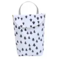 Waterproof hanging diaper bag with cute tree print, perfect for baby stroller and daily storage. - S / Black Pine Tree