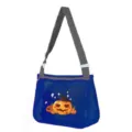 Children Halloween Pumpkin Print Blue Mesh Beach Bag Toy Storage Shoulder Bag Cute - Playdough Pumpkin