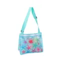 Kids Beach Mesh Bag Blue Starfish Print Toy Storage Shoulder Bag Adjustable Strap - 21*25*10cm / Lake Blue Starfish