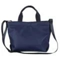Navy blue nylon tote bag, versatile casual handbag with shoulder strap for daily travel. - Gen 2 Navy Blue