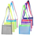 Colorful mesh beach bag for kids, children toy storage shoulder bag with adjustable strap. - Small Mesh Bag (Random Color)