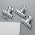Stainless steel metal binder clips heavy duty paper clamps office stationery 22mm - Round Head Steel Clips 22mm