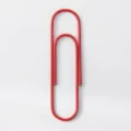 Large red coated metal paperclip for office and school document organizing supplies - 78mm Red