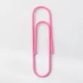 Jumbo color coated paper clips large metal office stationery bookmarks for books and files - 78mm Pink