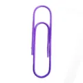 Large purple paper clips, rust-resistant metal document clamps for school and office use. - 50mm Purple Bulk