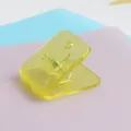 Transparent yellow acrylic binder clip cute office stationery paper clamp document organizer. - Transparent Yellow