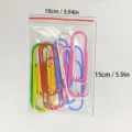 Large colorful paper clips, rust-proof metal binder clips for school and office file organization. - 100mm Mixed Colors - 12 Pcs/Bag