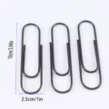 Large black paper clips for office school file organization and document binding tool. - 100mm Black in Bulk
