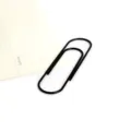 Large black metal paper clips for office school stationery, durable memo bookmark organizers. - 50mm Black