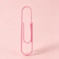 Large Pink Plastic Coated Paper Clip Cute Office Stationery Bookmark Metal Paper Clip - 28mm Macaron Pink