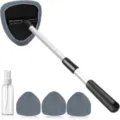 Detail view of the car windshield cleaning tool featuring a telescopic handle and microfiber pads. - Combination 3