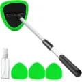 Car windshield cleaning tool with extendable handle, microfiber mop pads and spray bottle for auto. - Combination 2