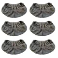 Microfiber mop pad replacement for flat mops, reusable washable wet dry cleaning cloth 6pcs - High-Low Pile Overlocked Edge / S / Gray