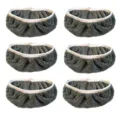 Microfiber mop replacement pads, washable and reusable flat mop cloth cover for dry and wet use. - High-Low Pile Bound Edge / S / Gray