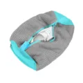 Sac de lavage de chaussures en chenille grise et filet bleu pour laver les baskets. - 37*18*18 cm / Gris