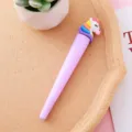 Schattige paarse eenhoorn ijsje gelpen met getextureerde grip voor schoolspullen - 0.5mm / Paars