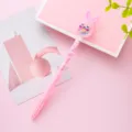 Simpatica penna gel liquida glitterata con coniglio rosa e orecchie per cancelleria scuola - Coniglio / 0.5mm / Rosa