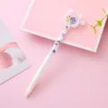 Cute cat-themed quicksand gel pen with sparkling sequins and cartoon prints - Cat / 0.5mm / White