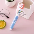 Creative 10-color ballpoint pen featuring a cute cartoon toast topper for students - Toast / Bullet Type 0.7mm