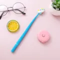 Blue creative gel pen with cute unicorn soft glue topper for school stationery gift - 0.5mm / Blue