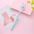 Cute blue bunny quicksand gel pen with sparkly star sequins and liquid moving inside. - Rabbit / 0.5mm / Blue