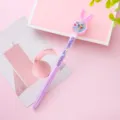 Simpatica penna gel con sabbie mobili a forma di coniglio rosa con glitter viola per scuola - Coniglio / 0.5mm / Viola