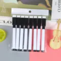 8-piece set of black erasable whiteboard markers with built-in erasers in packaging - 8Pcs Set / Black Barrel Black Ink
