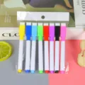 Set of 8 colorful erasable whiteboard markers with eraser tips for school and office use - 8Pcs Set / Colorful Pen Colorful Ink